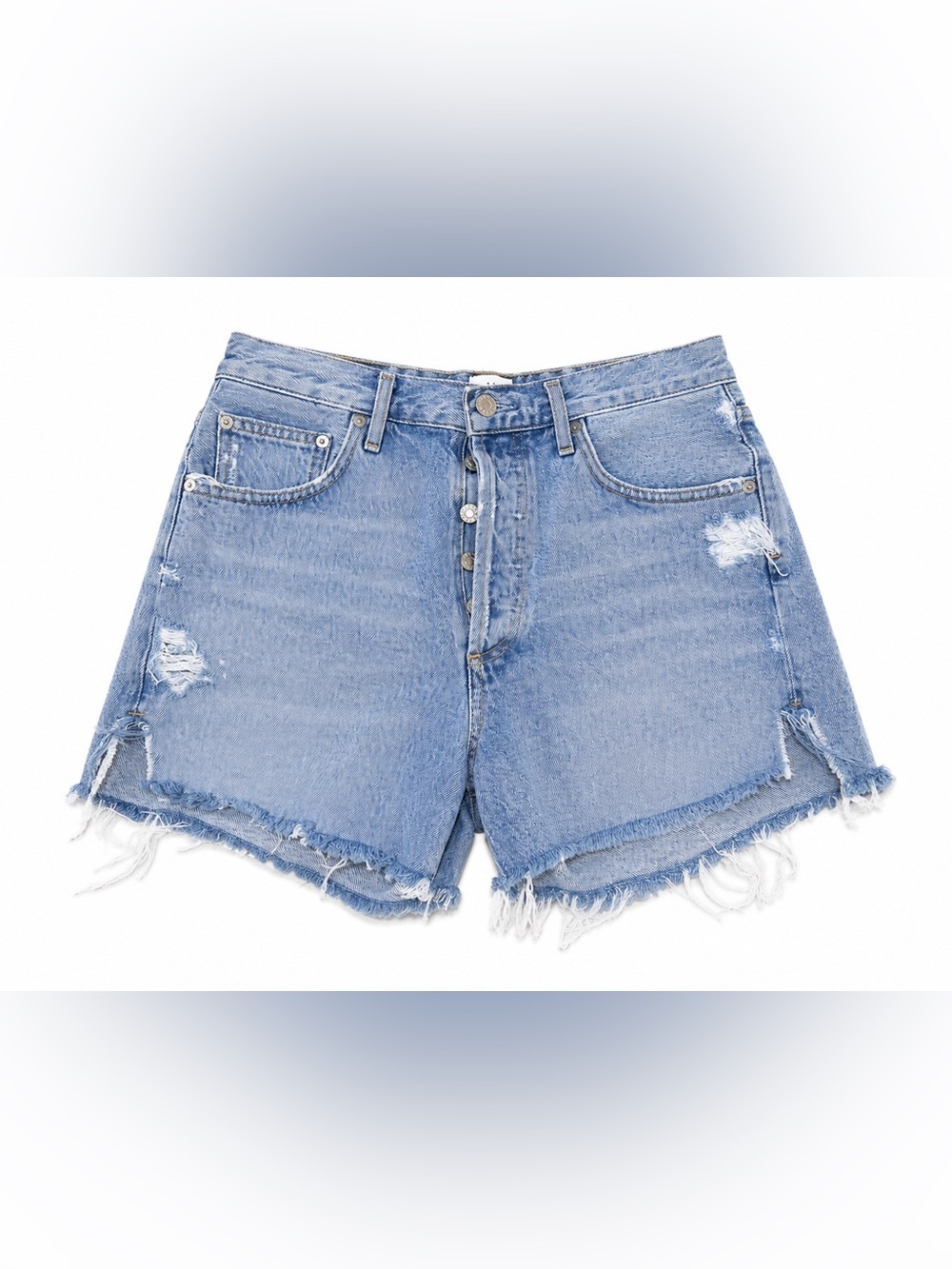 AGOLDE Distressed High Rise Denim Cutoff Shorts Size 27